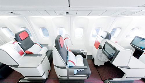 Бизнес-класс на дальнемагистральных рейсах Austrian Airlines