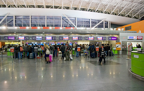 Стойки регистрации Turkish Airlines в аэропорту Борисполь