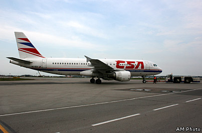 ^^ Самолет Airbus A320 авиакомпании Czech Airlines