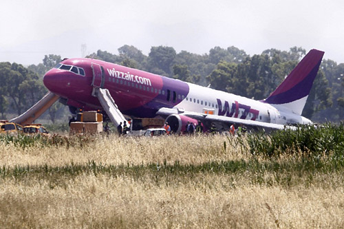 Инцидент произошел с самолетом A320 HA-LWM венгерского подразделения Wizz Air. Авиалайнер был выпущен в феврале 2012 года.