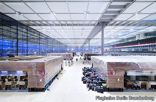 Check in area at Willy Brandt Airport Berlin