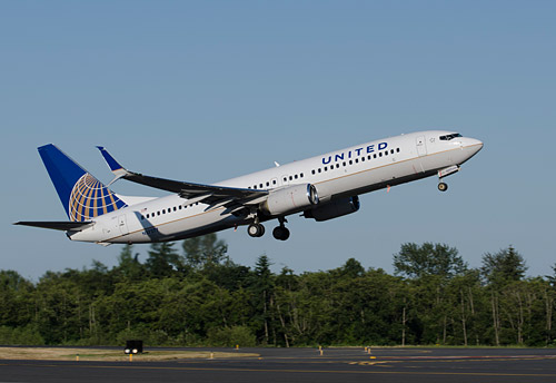 Двойные крылышки на самолете Boeing 737-800 United Airlines